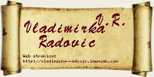 Vladimirka Radović vizit kartica